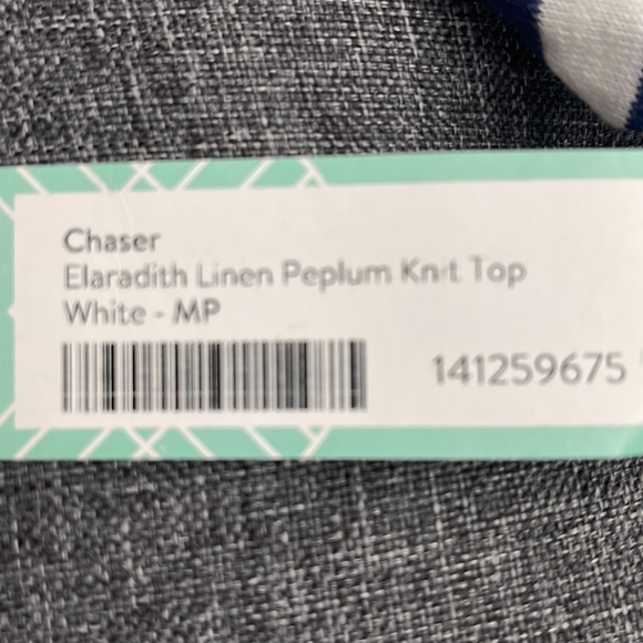 Chaser Elaradith Linen Peplum Knit Top - Picture 3 of 3